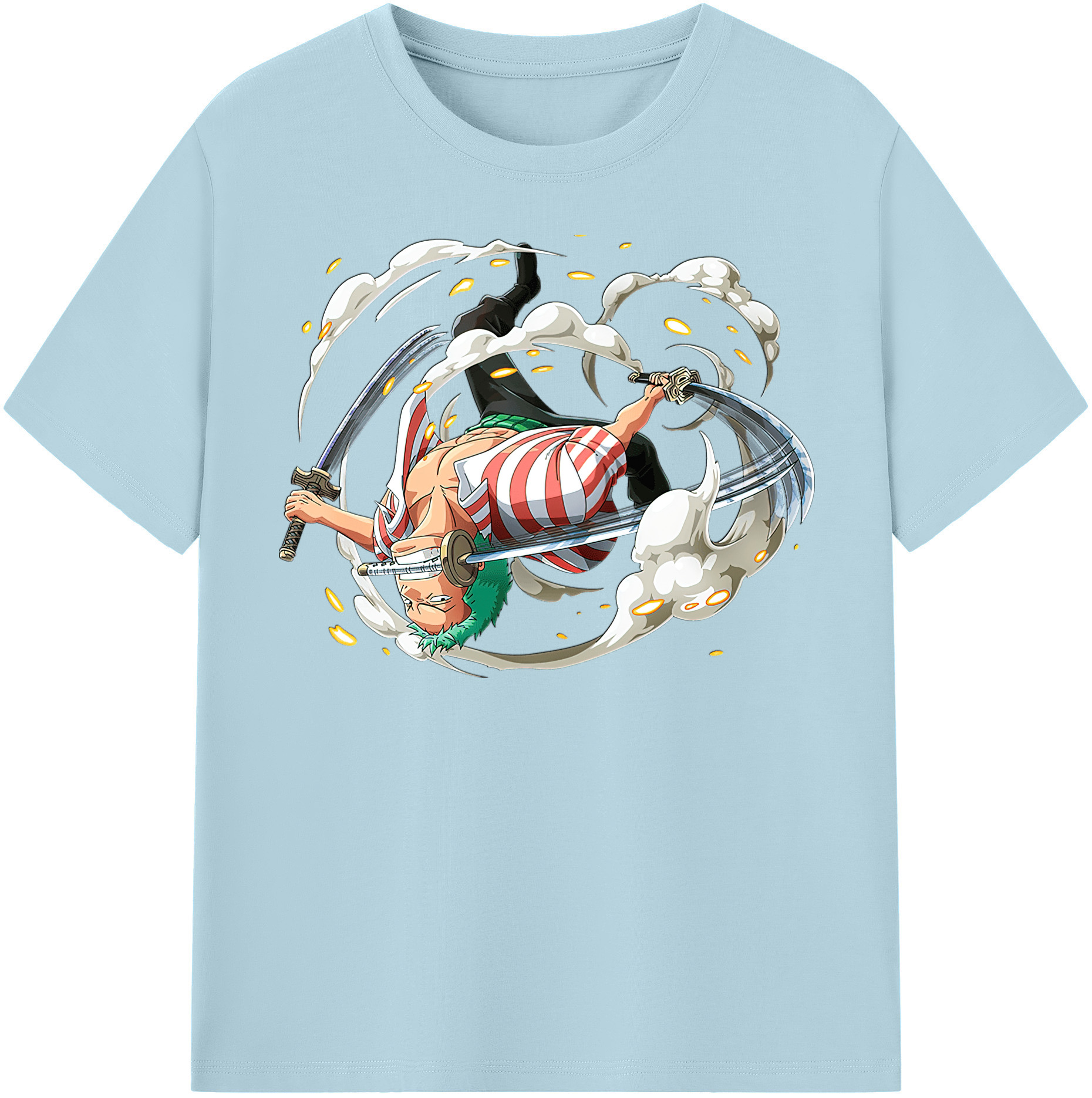 ワンピース ロロノア・ゾロ ONE PIECE Roronoa Zoro 綿100％半袖Tシャツ（フロントプリント）